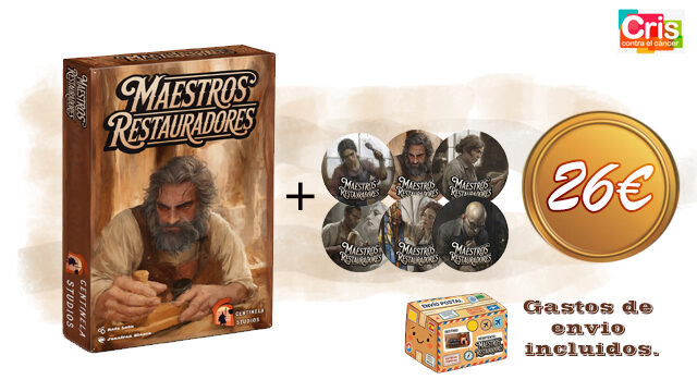 Maestros restauradores + 6 chapas exclusivas de Maestr@s + envío