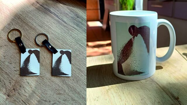 Llavero y taza RENACER.