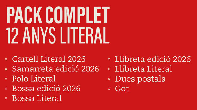 Lot complet "12 anys Literal"