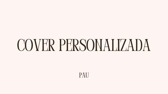 Cover personalizada 