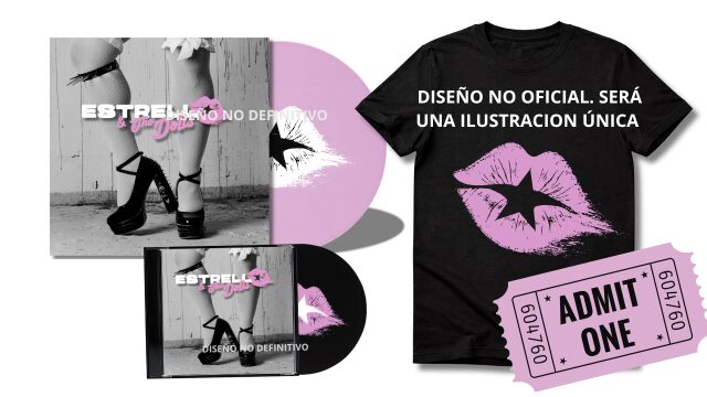 Pack No te quiero ver: vinilo firmado + disco + camiseta + entrada concierto presentación