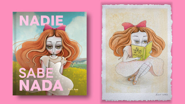 LIBRO + ILUSTRACIÓN ORIGINAL (El señor de las moscas)
