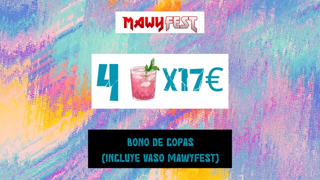 Bono de copas con vaso del festival