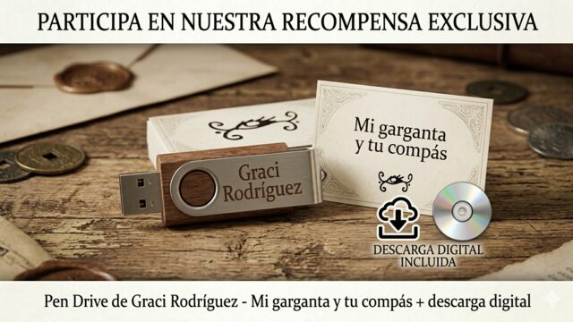 Pen Drive firmado de Graci Rodríguez - "Mi garganta y tu compás" + descarga digital