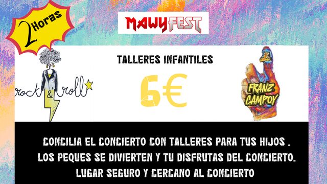 Entrada talleres infantiles a partir de 3 años 