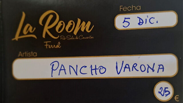 Pack de 2 ENTRADAS concierto PANCHO VARONA + 2 CAMISETAS