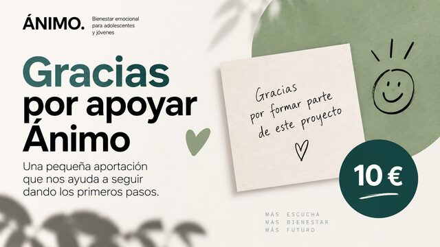 Gracias por apoyar Ánimo