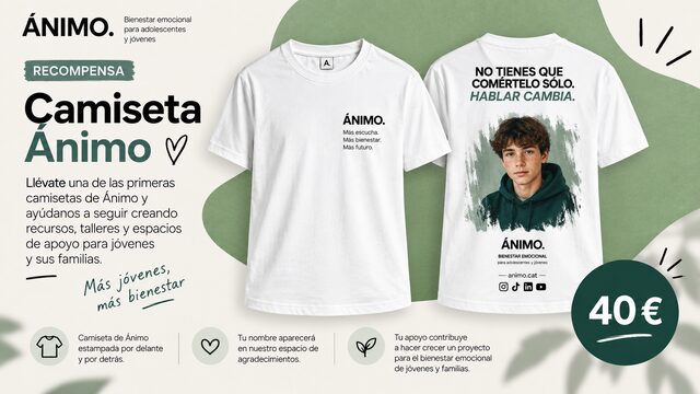 Llévate una de las primeras camisetas de Ánimo y ayúdanos a hacer visible el proyecto