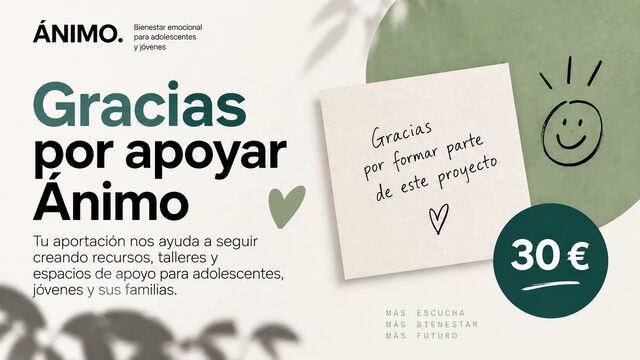 Gracias por apoyar Ánimo
