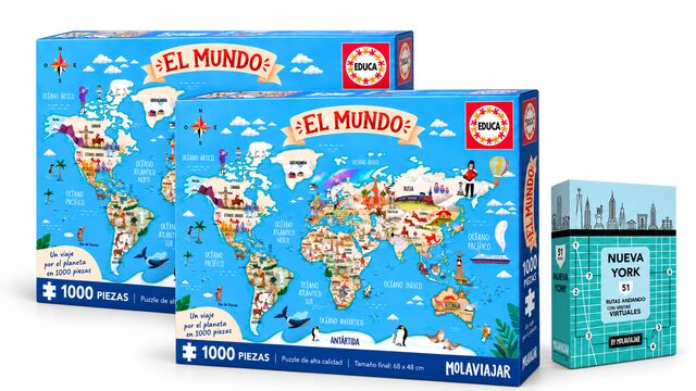 2 PUZZLES  + CAJA NUEVA YORK