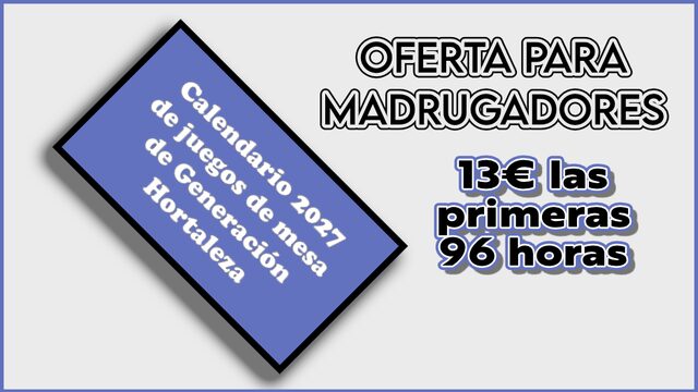 Calendario 2027 de juegos de mesa para madrugadores