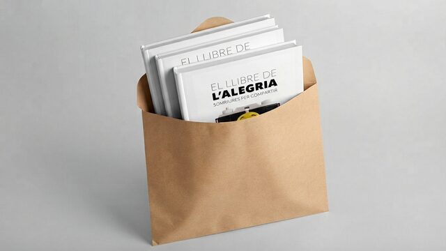 3 exemplars del llibre enviats per correu