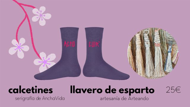CALCETINES Y LLAVERO DE ESPARTO
