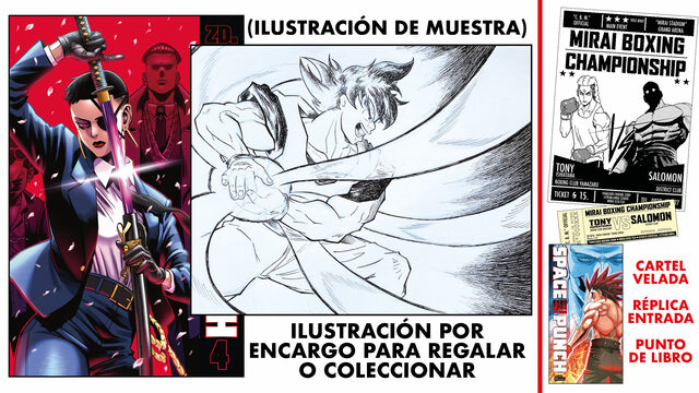 Space Punch 4 + ilustración por encargo
