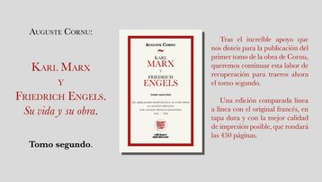 Tomo segundo de 'KARL MARX Y FRIEDRICH ENGELS. SU VIDA Y SU OBRA', de Auguste Cornu
