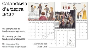 «Calandario d'a tierra», calendario aragonés ilustrado de 2027
