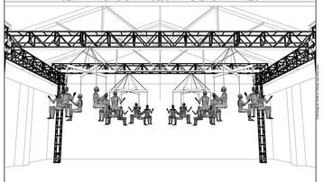 Rodaje de una escena del largometraje "22 Suspended Souls"