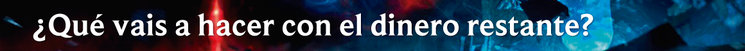 ¿Qué vais a hacer con el dinero restante?