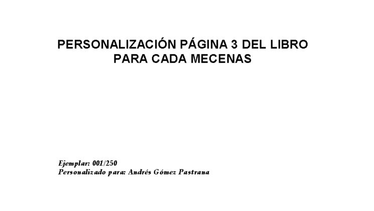 Personalización para mecenas de cada libro en la página 3
