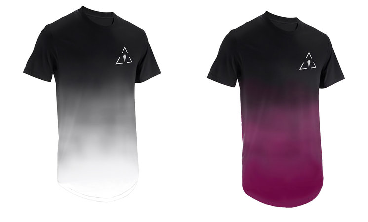 7. Faded Black/Magenta Tee ------------------ 8. Faded Black/White Tee