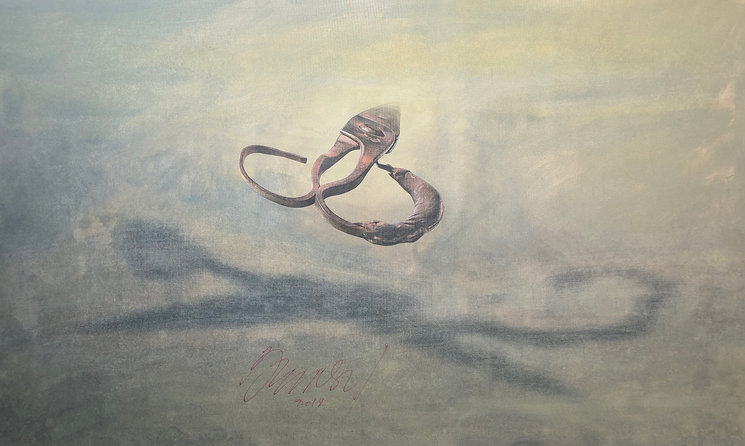 "ENVIDIA" 162X97cm. Técnica mixta/tela. 2018