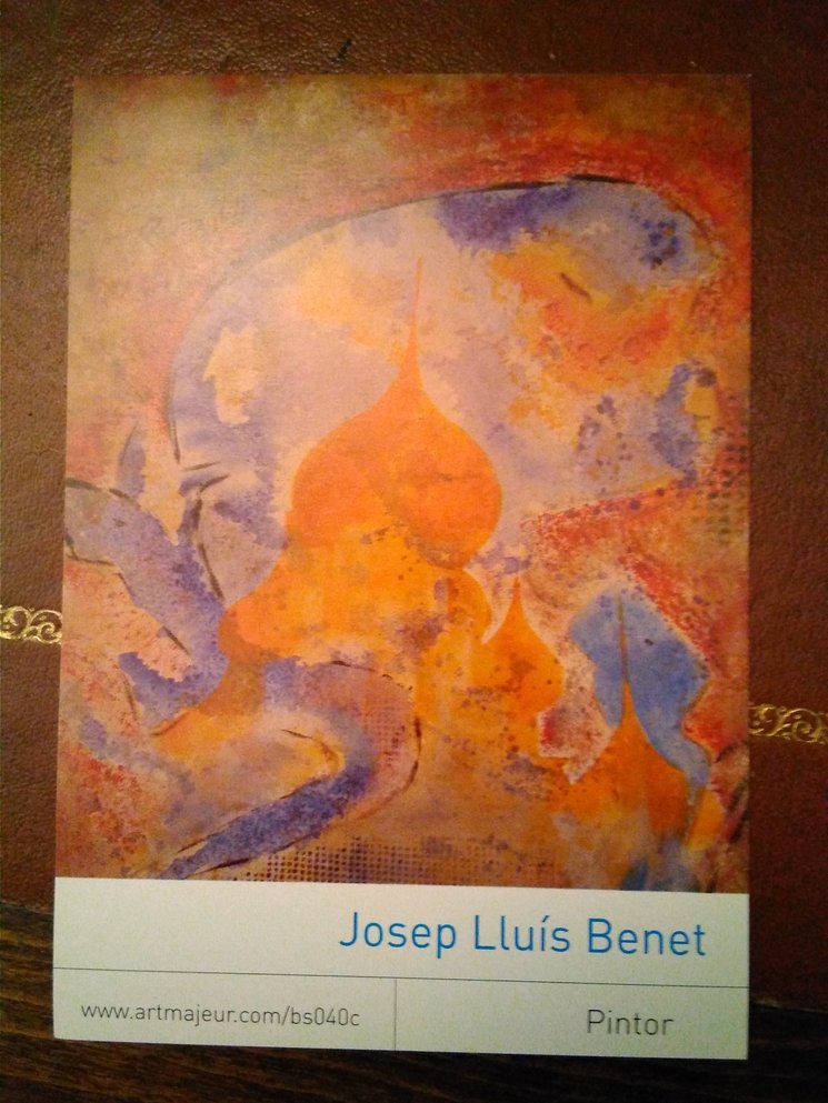 Tarjeta con cuadro del autor