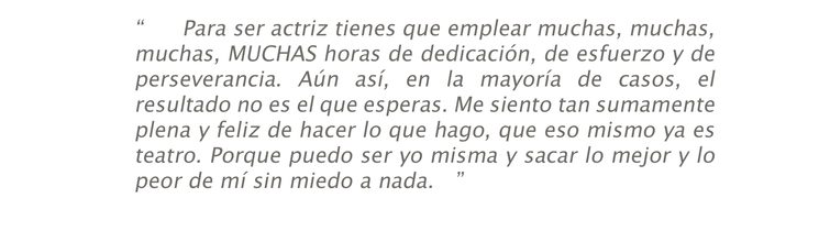 -Teresa Pérez, actriz