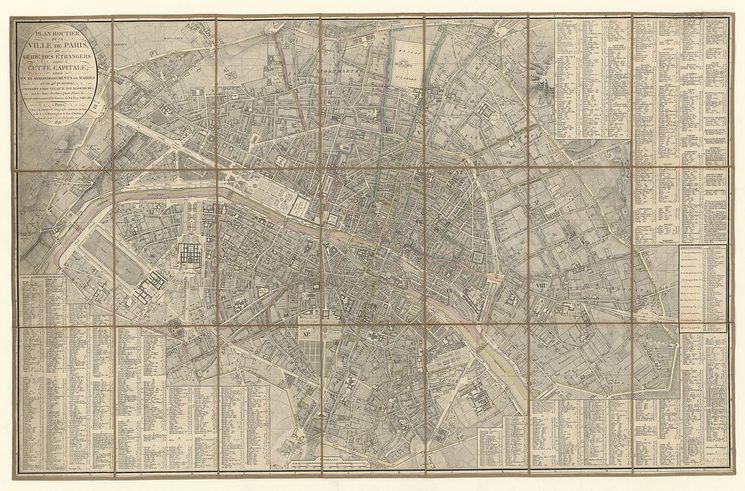 Plano de París en 1821