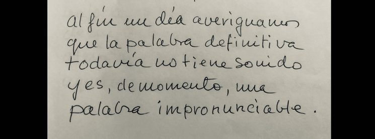 Manuscrit del poema que donarà nom al disc.