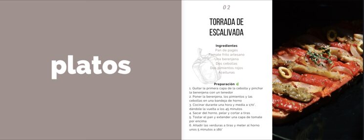 Interior del recetario
