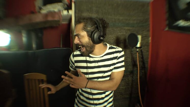 In studio