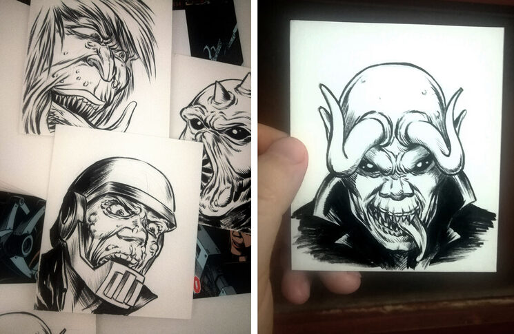 Dibujos Originales a tinta de 9,3x10,8cm ¡Esto si que es un CHOLLO!
