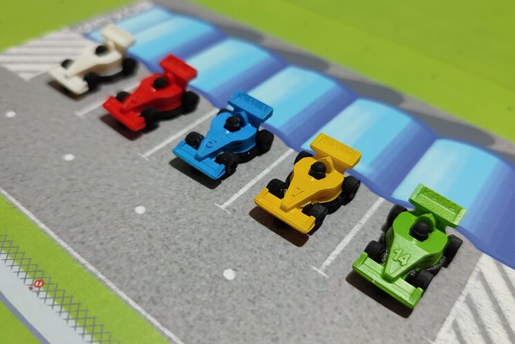 Foto de los coches impresos en ABS.