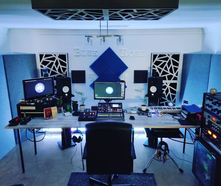 Sala de control, mezcla y mastering Blue Rose Sound Studio