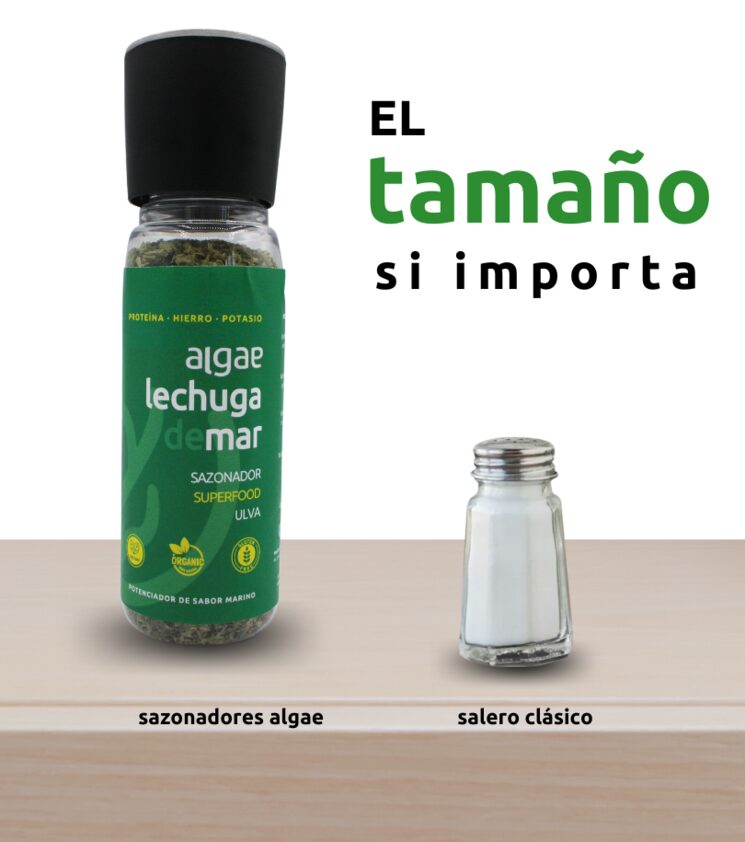 Comparativa tamaño sazonandores algae
