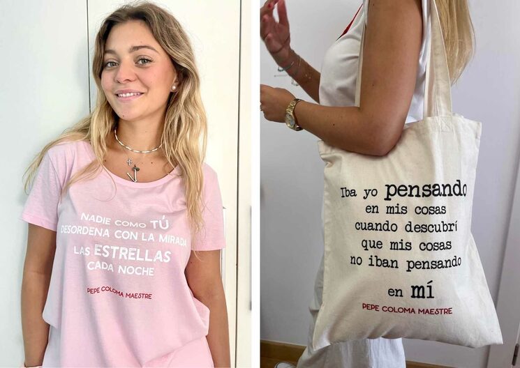 Camiseta mujer Poema 2/ Bolsa Poema 7