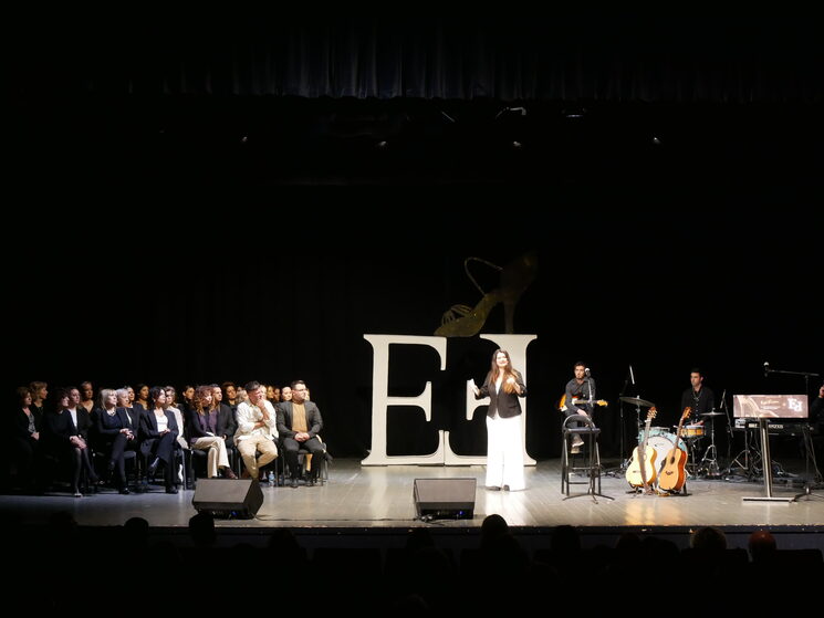 El equipo de Ego Femina al completo el día de la presentación del musical
