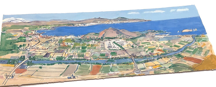 Edició limitada de serigrafia original sobre paper de cotó de 300gr i de mida aproximada 33x86cm