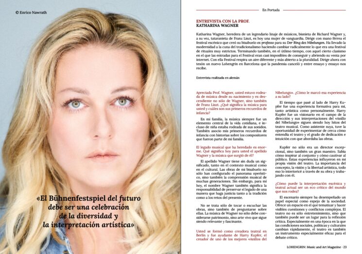 Entrevista a Katharina Wagner, publicada en el primer número