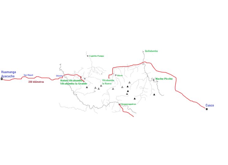 Las tres rutas de Topete en Vilcabamba