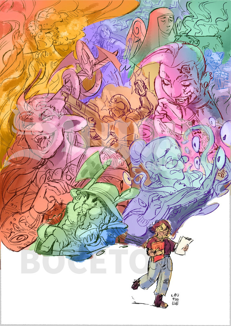 Boceto preliminar de Laurielle