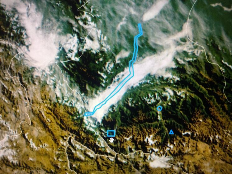 El rectángulo azul señala Hatun Vilcabamba
