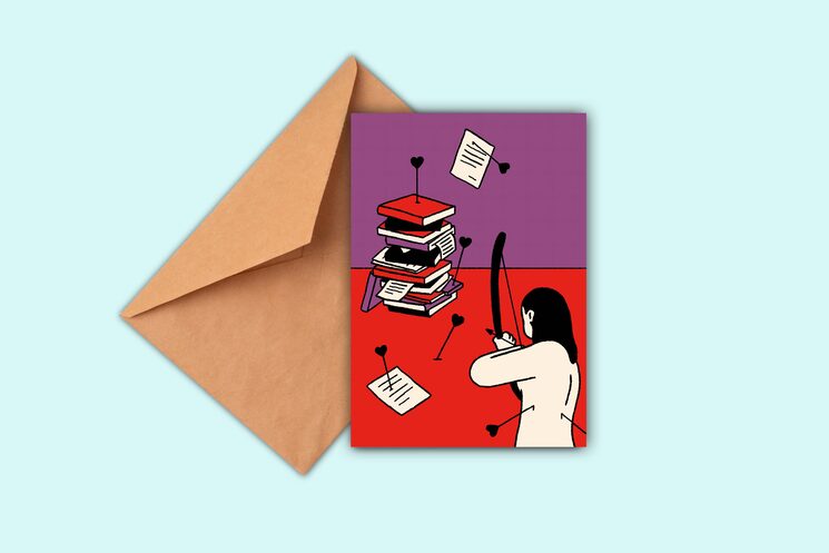 Postal feta amb la il·lustració de la coberta