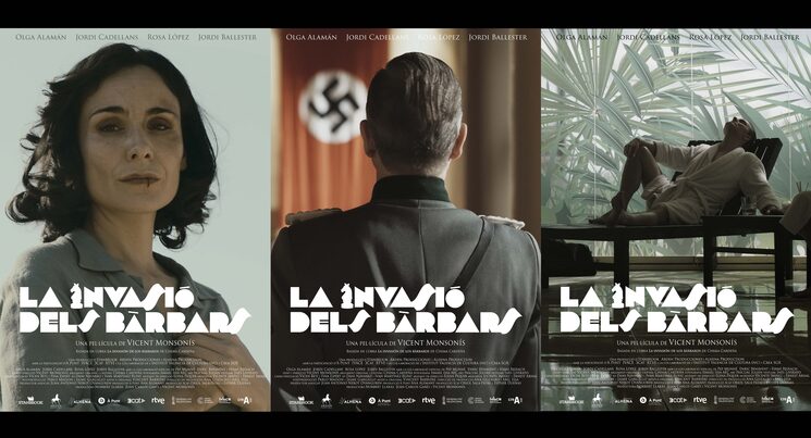 Els tres cartells que hem preparat per a la pel·lícula. (Dignitat, Repressió i Impunitat). 