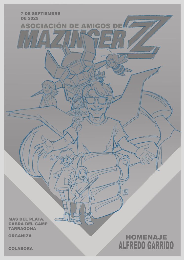 Boceto del cartel que está preparando Mo Caró