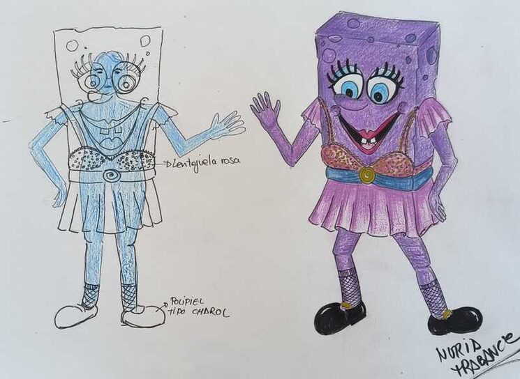 BOCETO PARA NUESTRA AZAFATA BOB