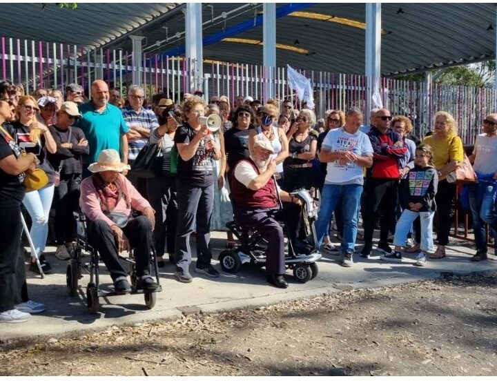 Acción de protesta de personas afectadas