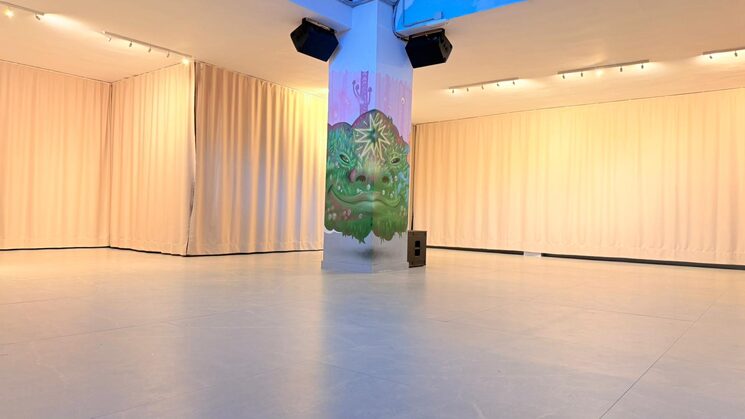 Sala de Movimiento con paredes ocultas para actividades sin estimulo visual
