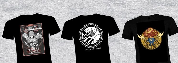 Modelos de camisetas.