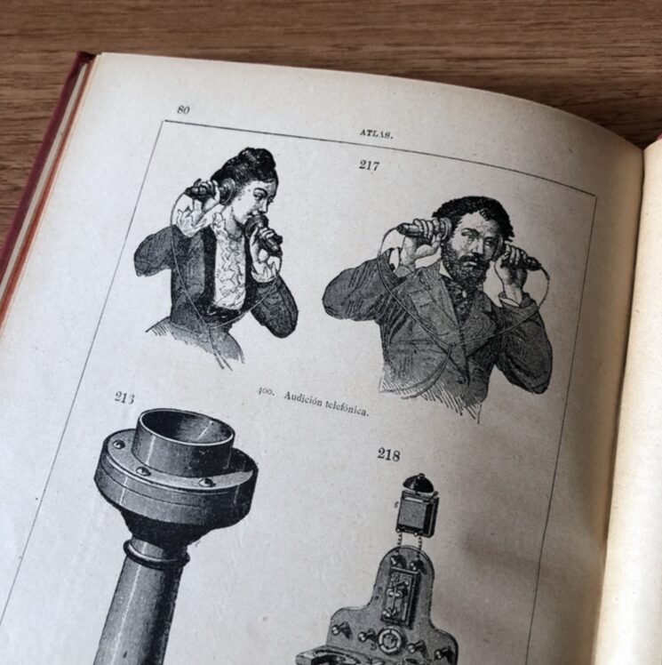 Una de las páginas del manual de física de Luis G. Frades de 1885.
